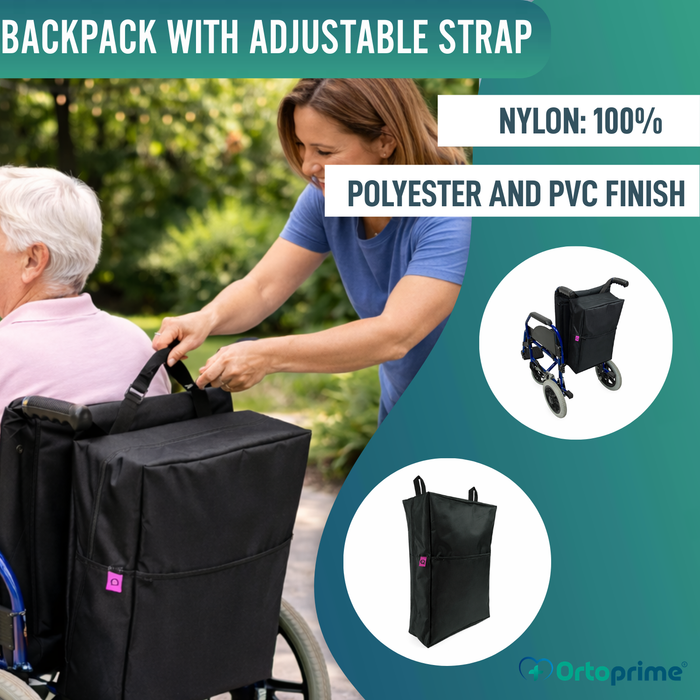 Rear Wheelchair Backpack | 8 Compartments