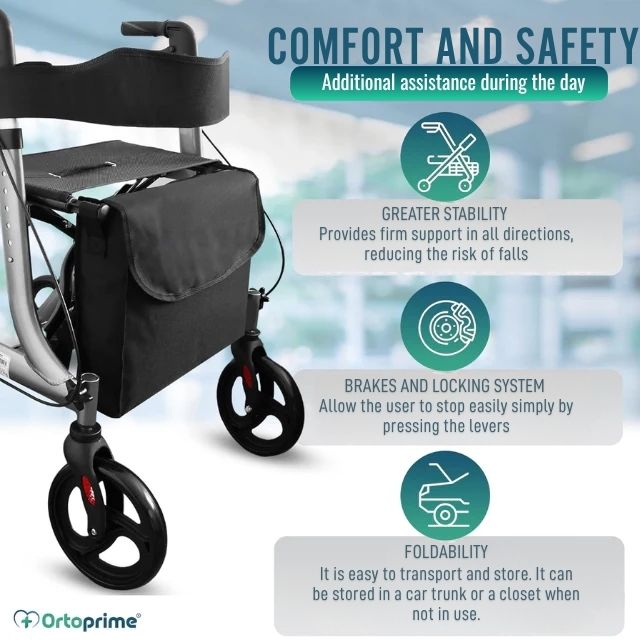 adjustable-aluminium-rollator-with-brake-system-ortoprime-uk