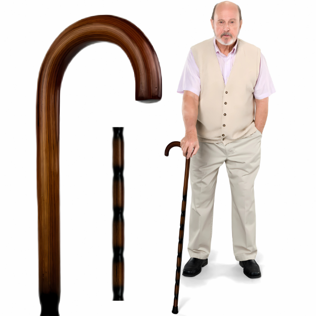 carved-wooden-walking-stick-curved-handle-ortoprime-uk