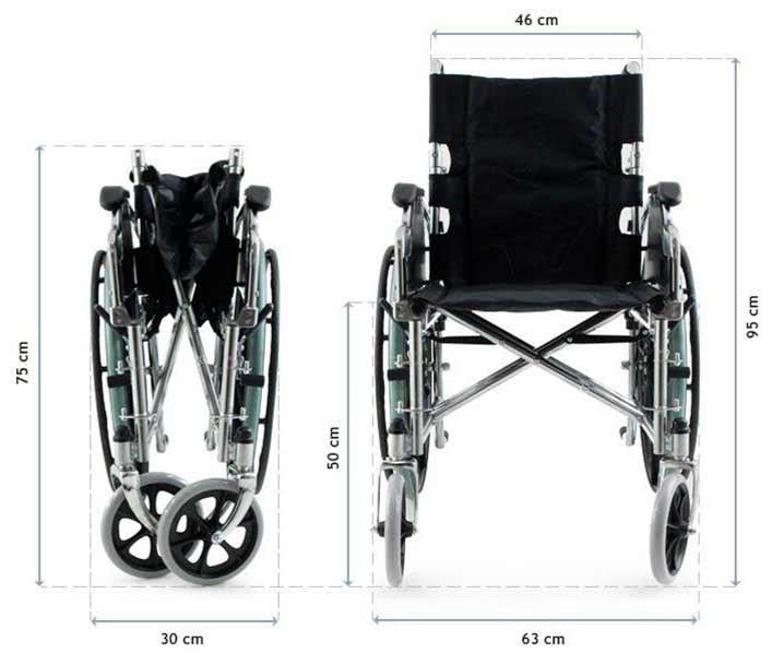 foldable-wheelchair-mobility-aid-chrome-steel-ortoprime-uk