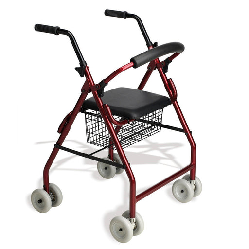 folding-walker-with-seat-burgundy-colour-ortoprime-uk