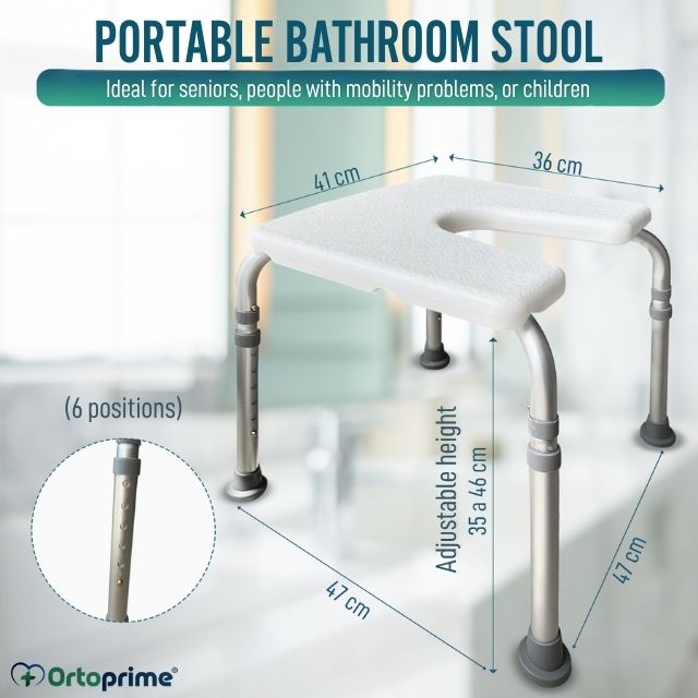 height-adjustable-u-shaped-shower-chair-non-slip-design-ortoprime-uk