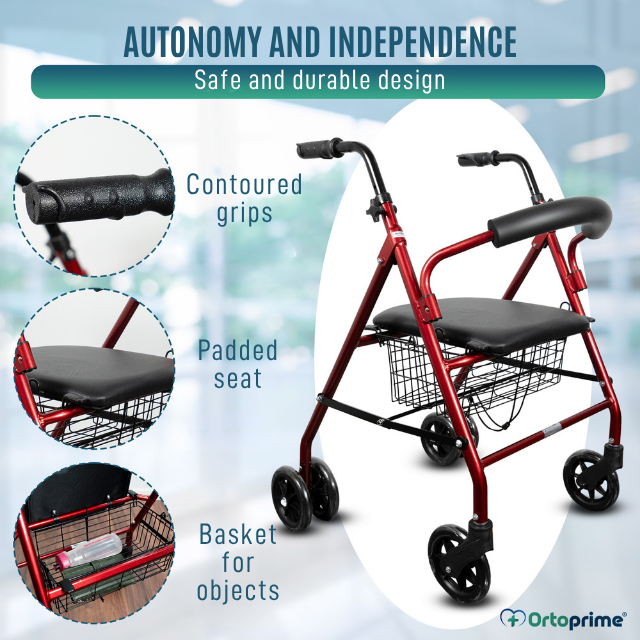 mobility-rollator-three-wheel-brake-ortoprime-uk