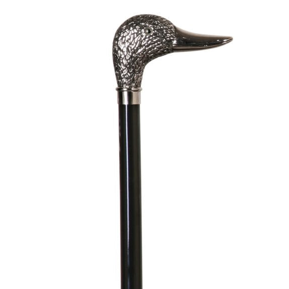 nickel-and-beech-wood-walking-stick-duck-handle-ortoprime-uk