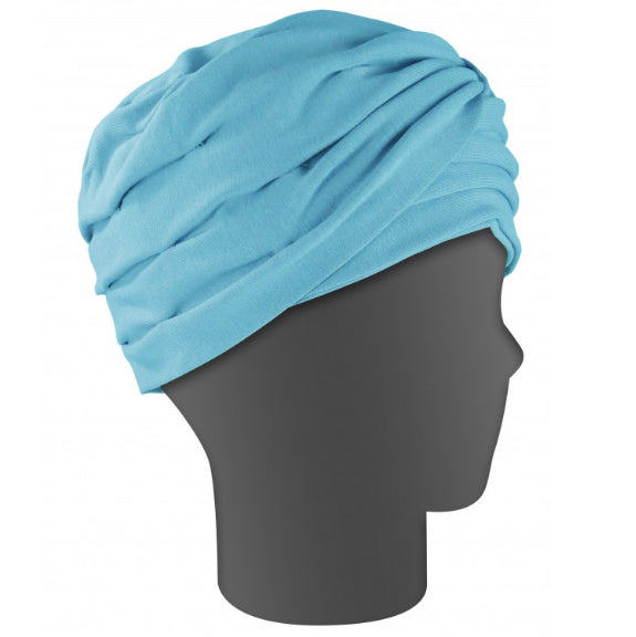 oncology-turban-blue-chemo-headwear-soft-pleats-ortoprime-uk