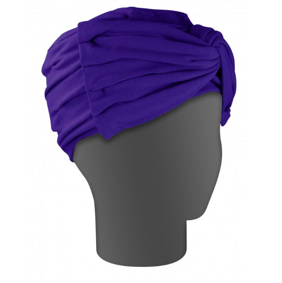 oncology-turban-purple-chemo-headwear-lirio-soft-pleated-ortoprime-uk