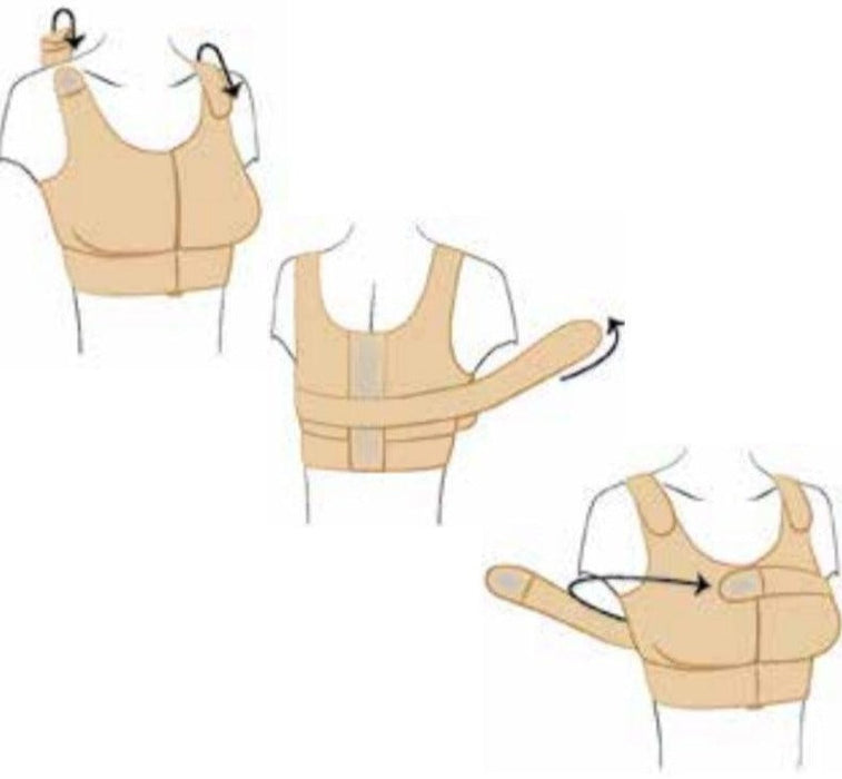 post-surgery-breast-support-band-white-black-chest-compression-ortoprime-uk