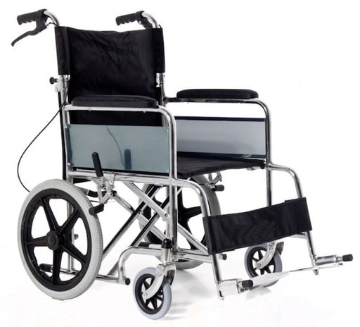 wide‑transport‑steel‑wheelchair‑chrome‑ortoprime‑uk